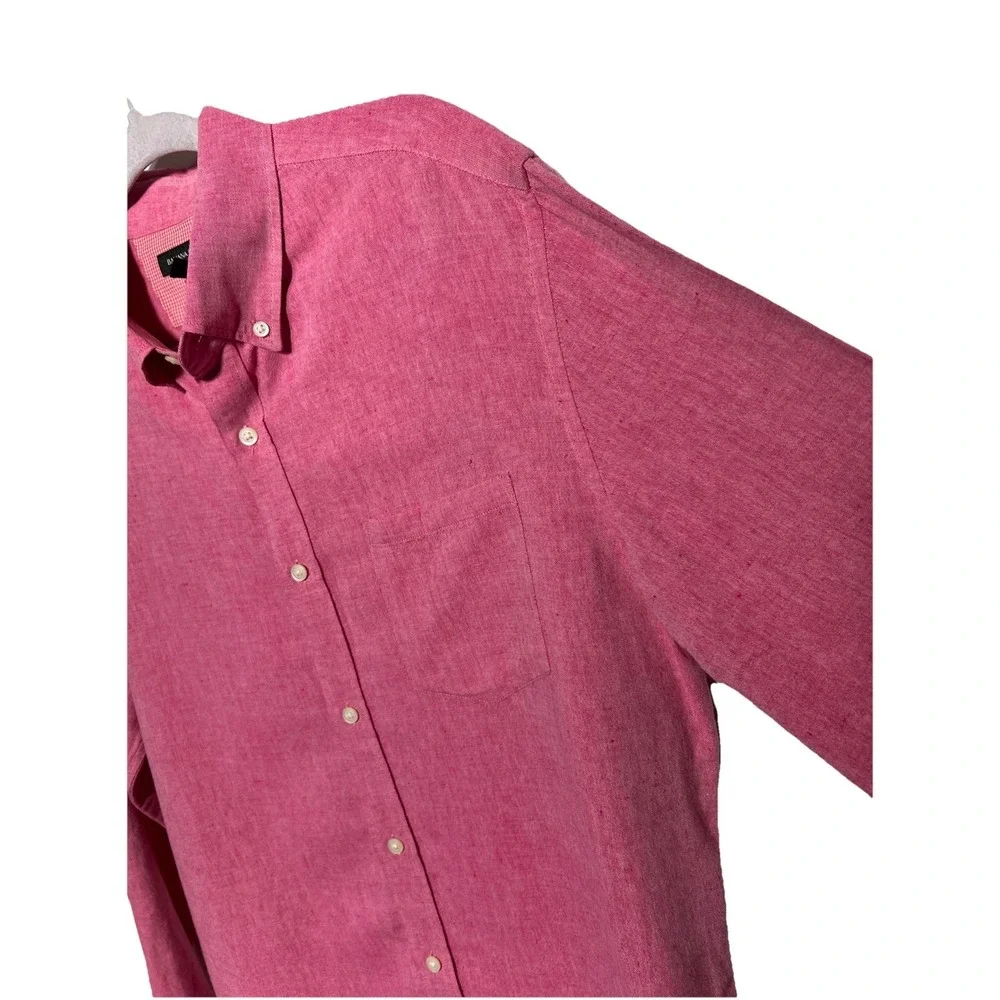 Banana Republic Linen Button Down Shirt Men's Size Large Summer‎ EUC